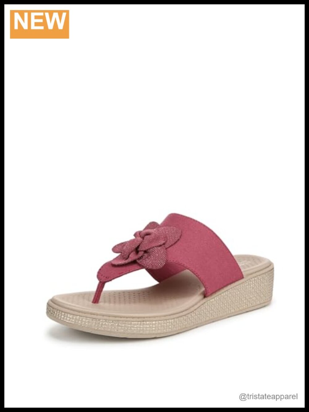 Womens Flip Flop Sandals Stretch Linen Upper Wedge Floral Thong Slip On